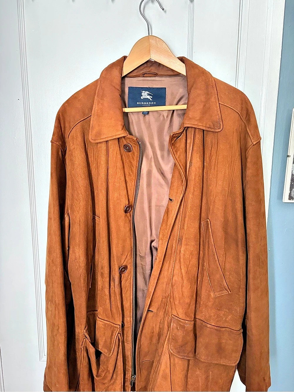 Burberry Men's Leather Field Jacket Size Large